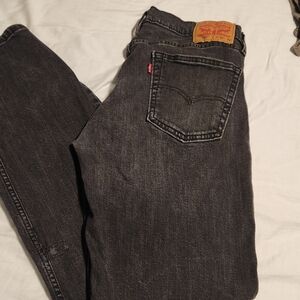 Levis STRAUSS 514 BLACK DISTRESSED JEANS MENS 34X34